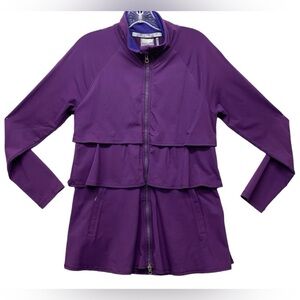 Athleta Women's Deep Purple Renew Tiered  Utility Jacket medium